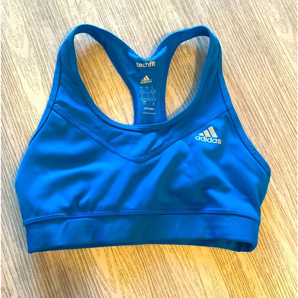ADIDAS-Size S-Adidas Royal Blue Techfit Climalite Sports Bra